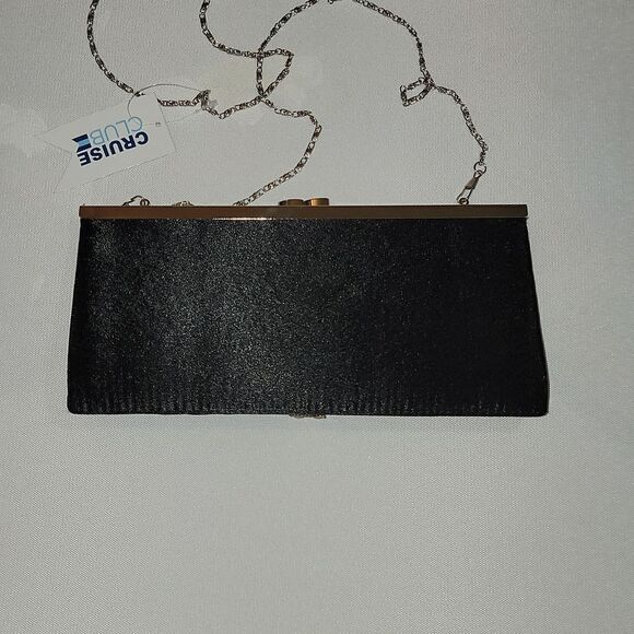 NWT Cruise Club Evening Bag Bling Convertible Purse Crossbody Clutch Black - Picture 4 of 8